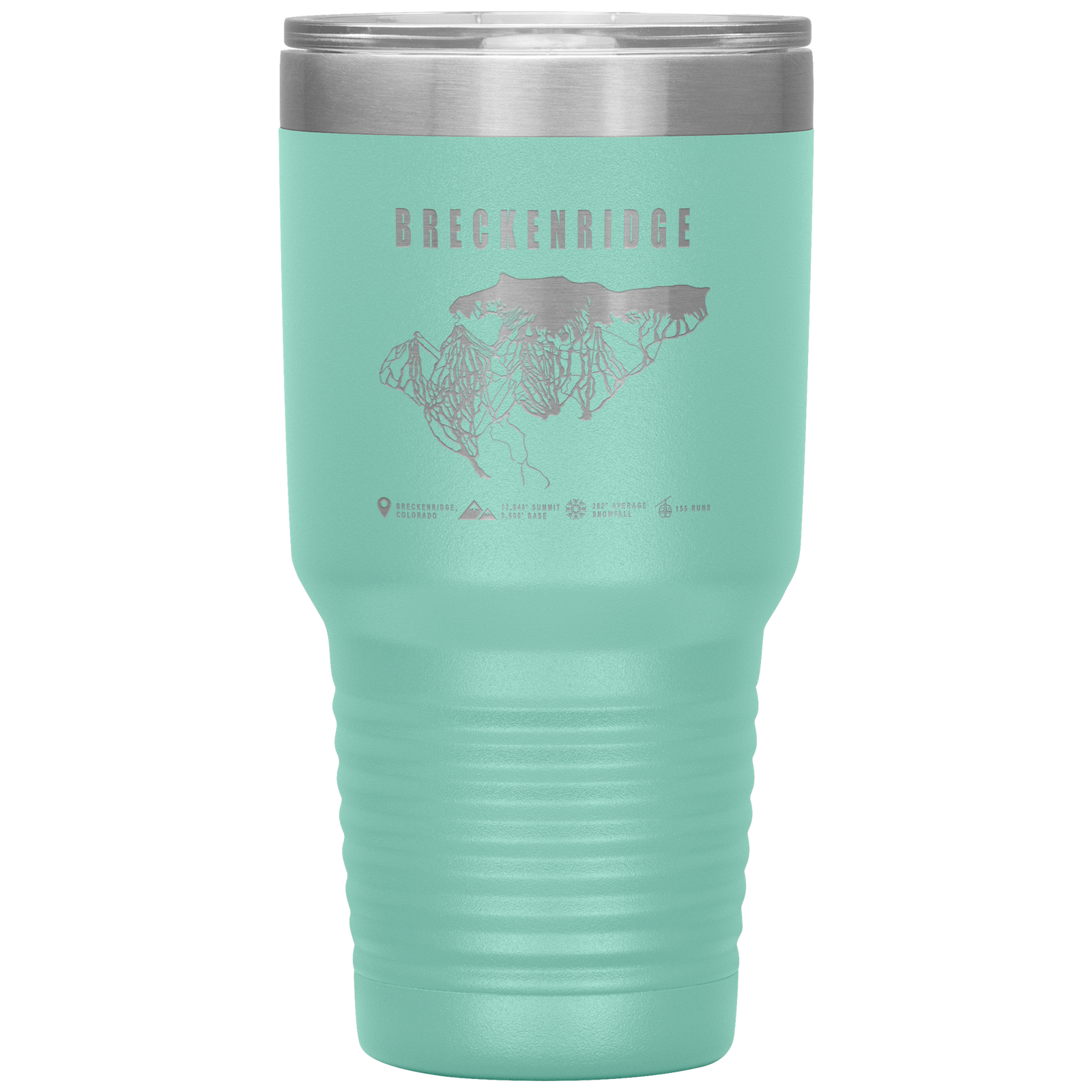 Breckenridge Colorado Ski Trail Map 30oz Tumbler - Powderaddicts