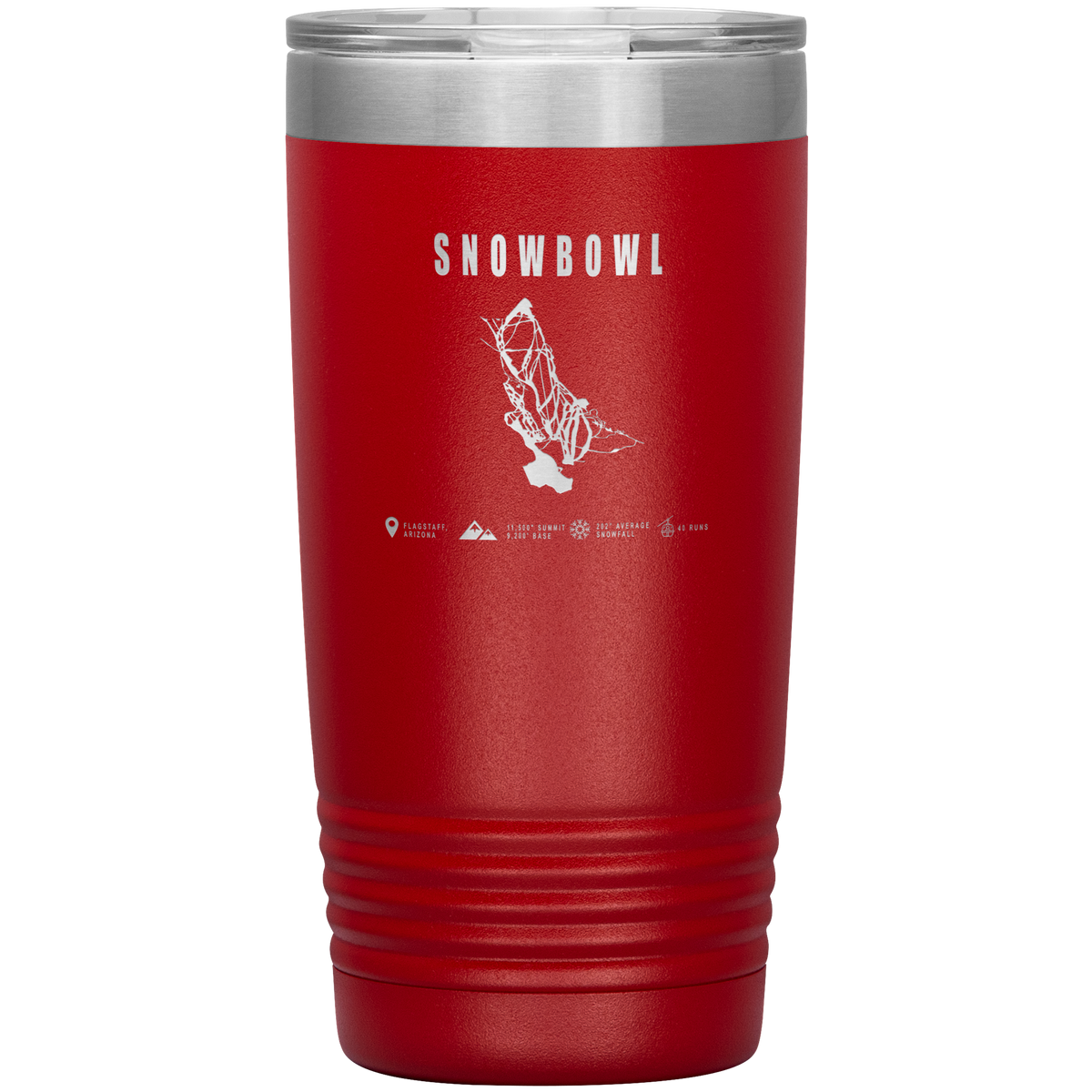 Snowbowl, Arizona Ski Trail Map 20oz Tumbler - Powderaddicts