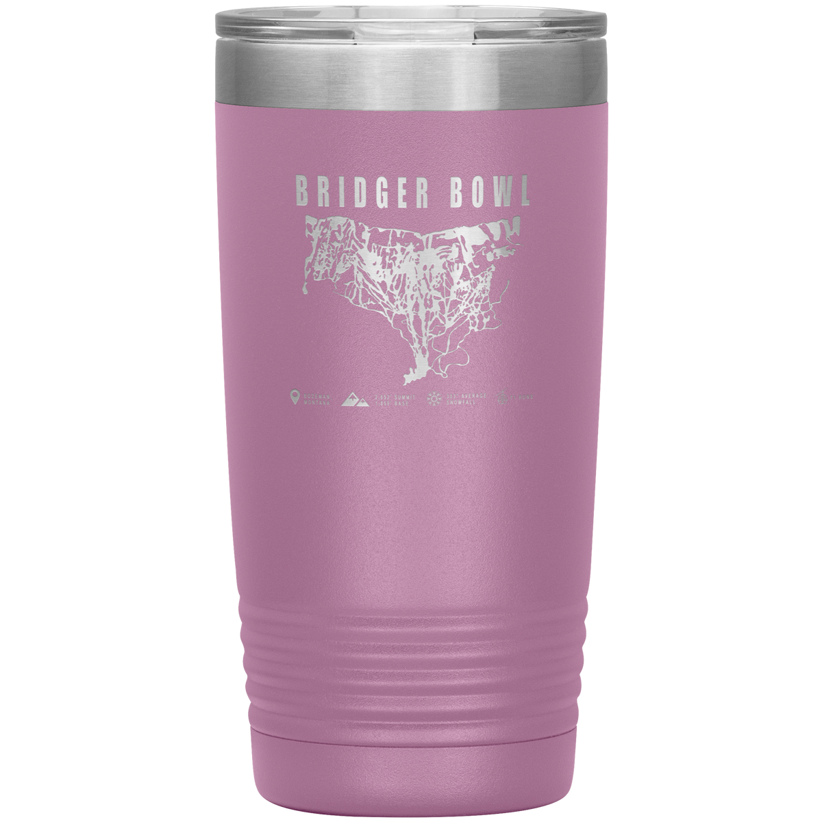 Bridger Bowl Montana Ski Trail Map 20oz Tumbler - Powderaddicts
