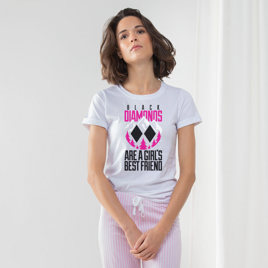 Black Diamonds Are A Girls Best Friens Ride Like A Girl Pajama Set - Powderaddicts