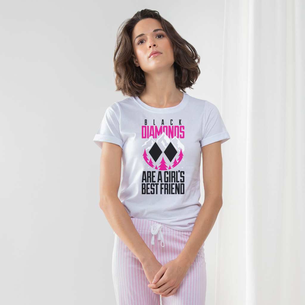 Black Diamonds Are A Girls Best Friens Ride Like A Girl Pajama Set - Powderaddicts