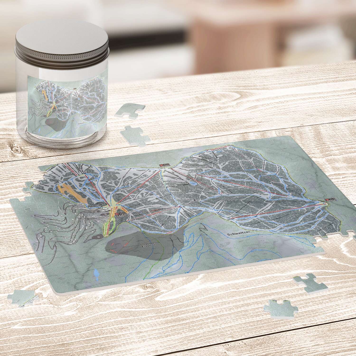 Schweitzer Idaho Ski Trail Map Puzzle - Powderaddicts