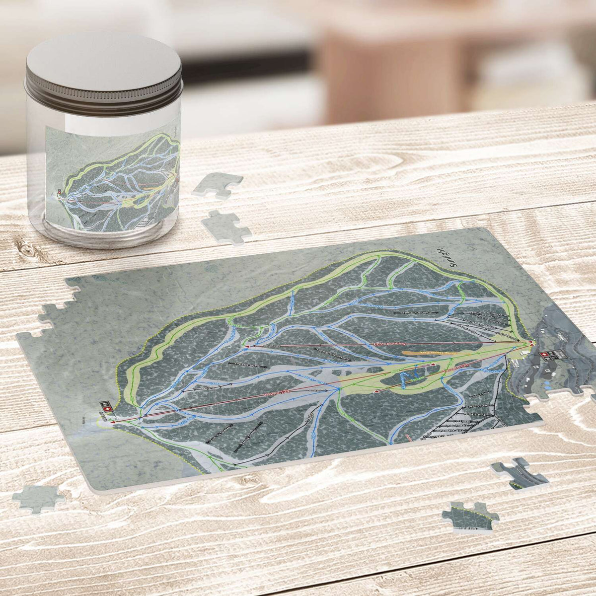 Sunlight, Colorado Ski Trail Map Puzzle - Powderaddicts