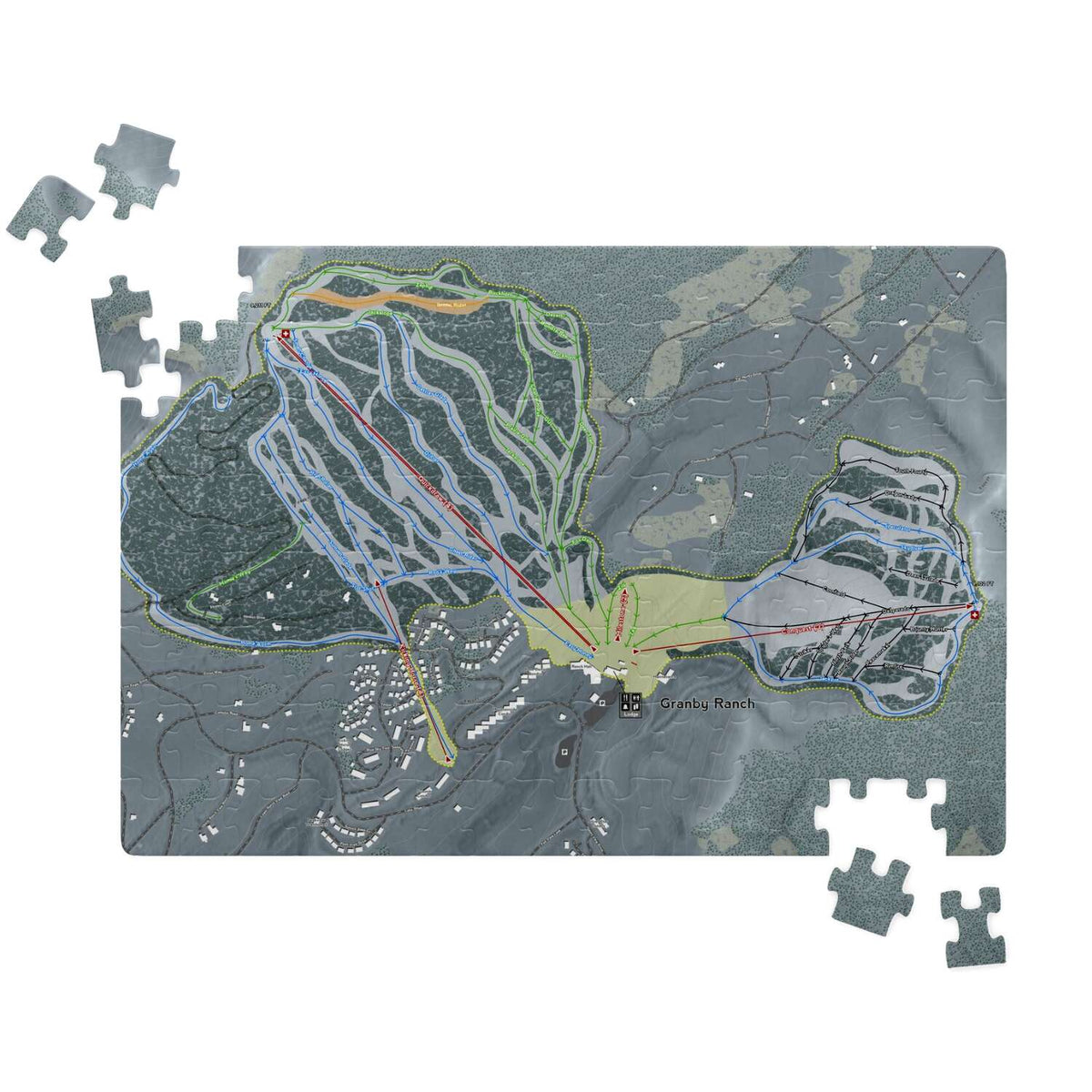 Granby Ranch, Colorado Ski Trail Map Puzzles - Powderaddicts