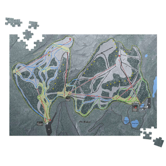 Mt Baker Washington Ski Map Resort Puzzle - Powderaddicts