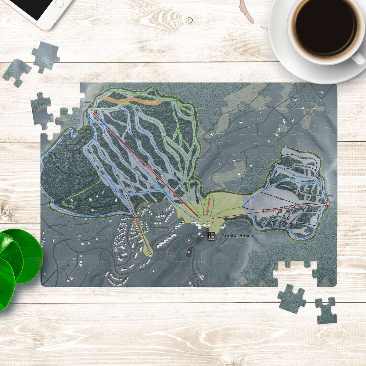 Granby Ranch, Colorado Ski Trail Map Puzzles - Powderaddicts
