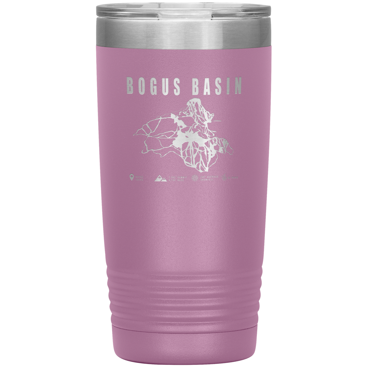 Bogus Basin Idaho Ski Trail Map 20oz Tumbler - Powderaddicts