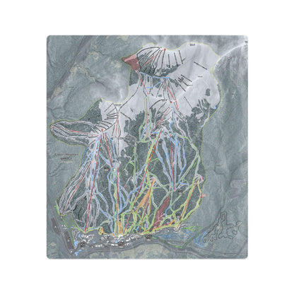 Copper Mountain, Colorado Ski Resort Map Printed Beach Towel - Powderaddicts
