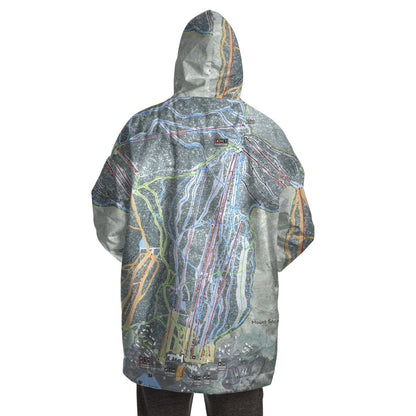 Mount Snow, Vermont Ski Trail Map - Snug Hoodie - Powderaddicts