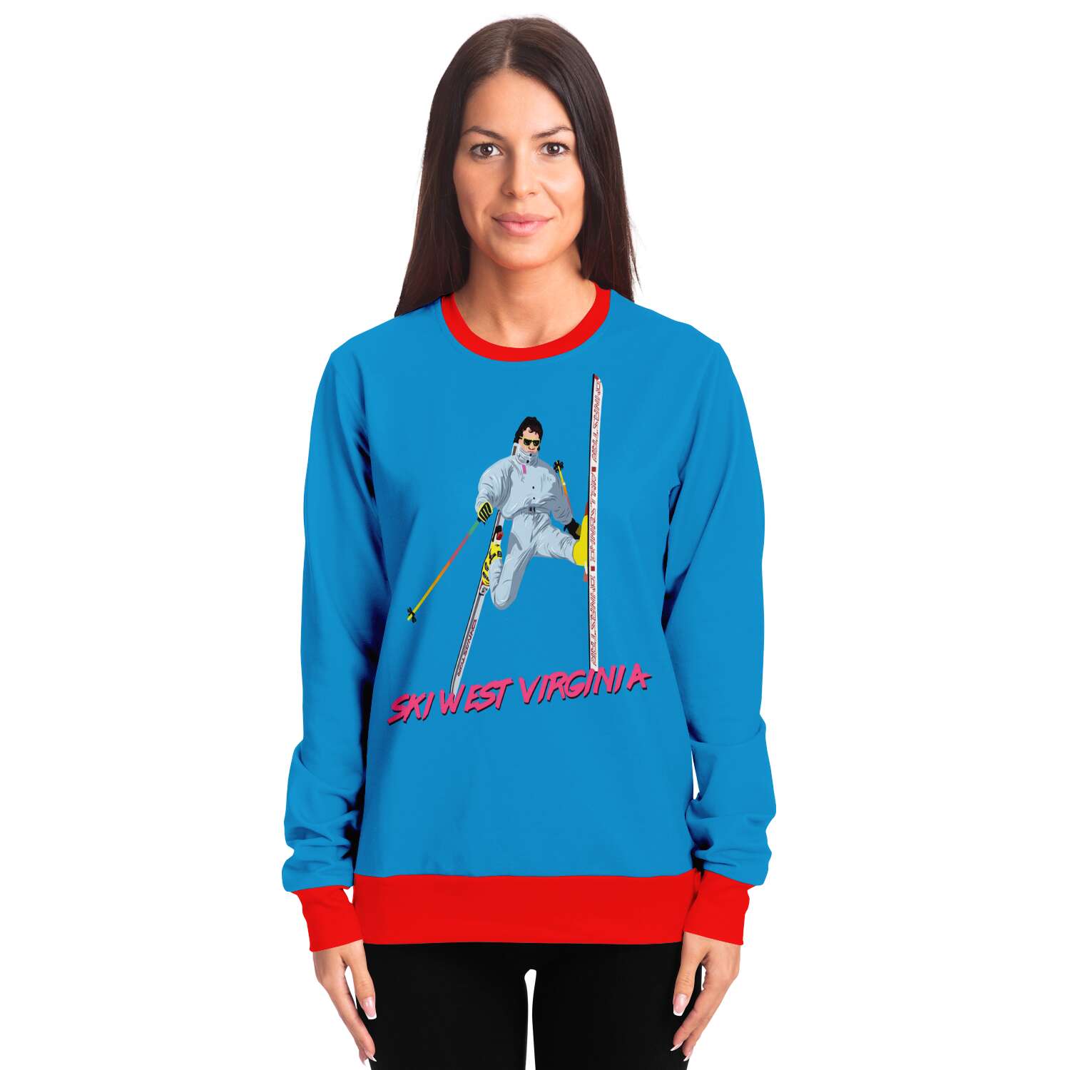 Ski West Virginia Ugly Christmas Sweater - Powderaddicts