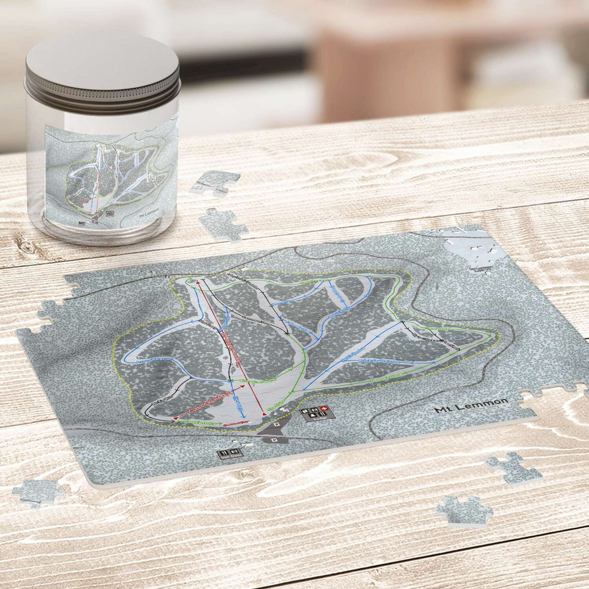 Mt Lemmon Arizona Ski Trail Map Puzzle - Powderaddicts
