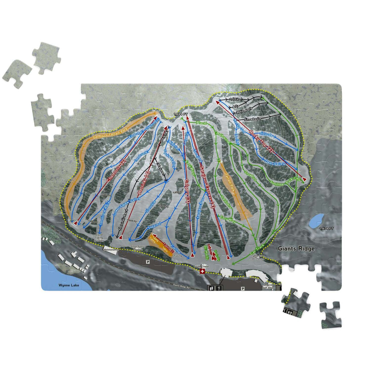 Giants Ridge Minnesota Ski Trail Map Puzzles - Powderaddicts