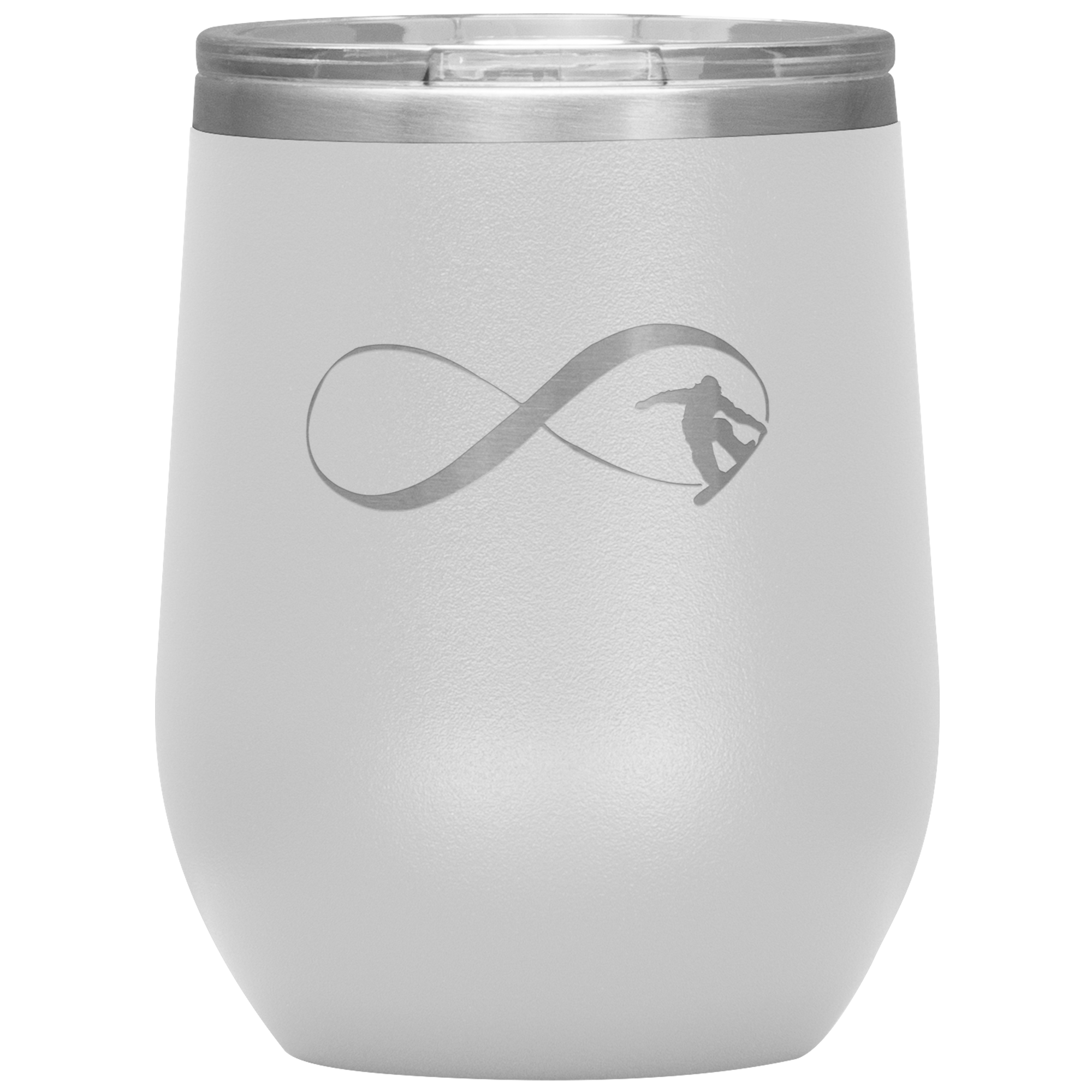 Infinity Snowboard Wine 12oz Tumbler - Powderaddicts