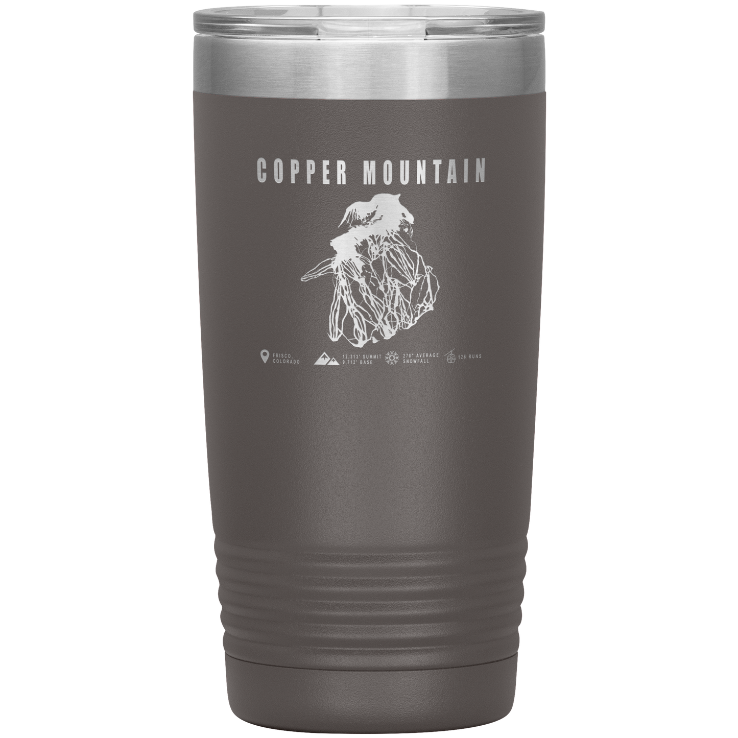 Copper Mountain Colorado Ski Trail Map 20oz Tumbler - Powderaddicts