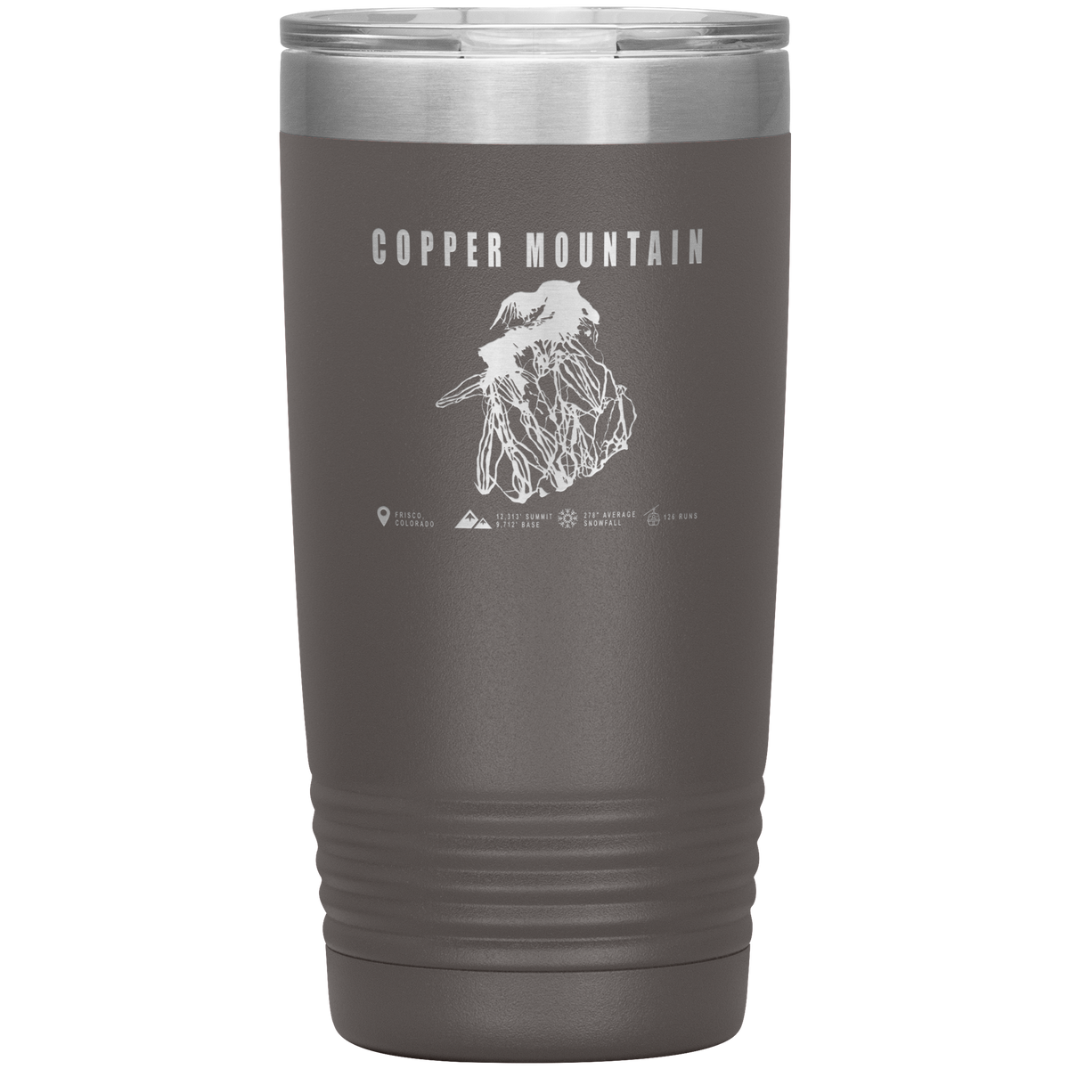 Copper Mountain Colorado Ski Trail Map 20oz Tumbler - Powderaddicts