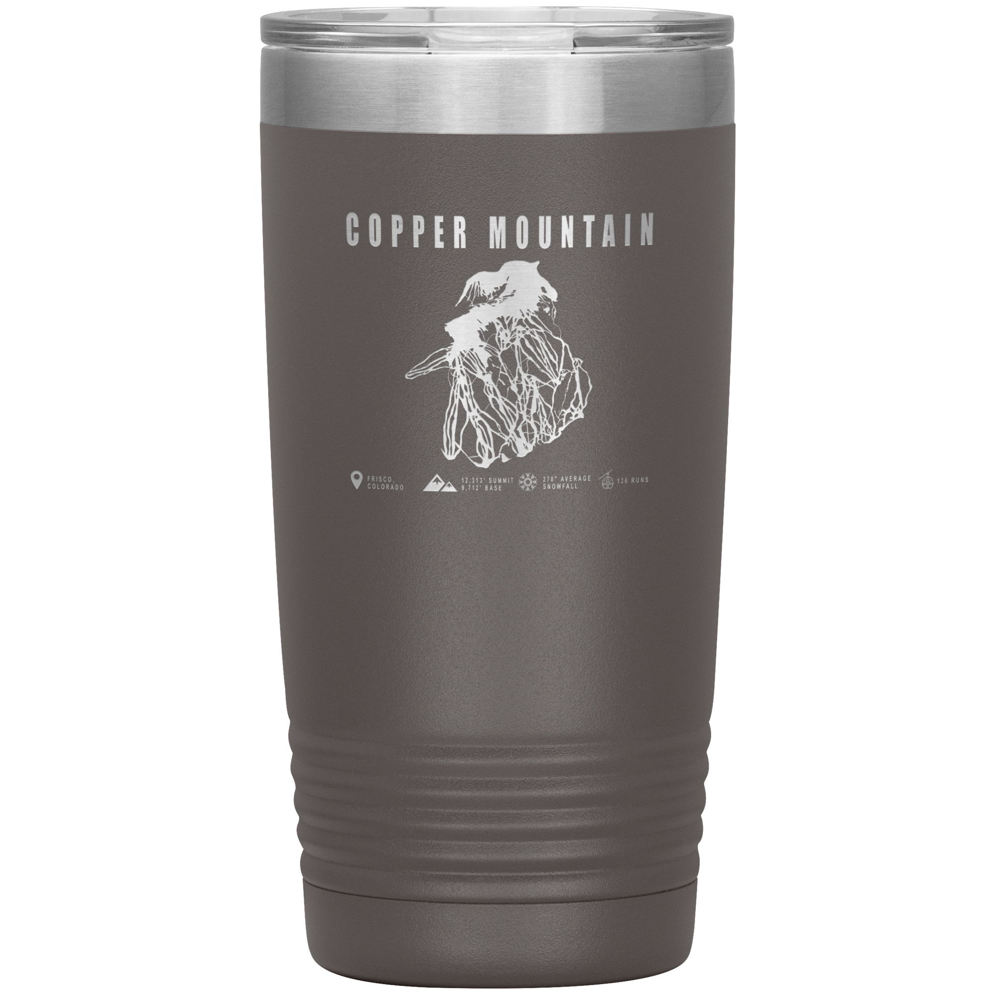 Copper Mountain Colorado Ski Trail Map 20oz Tumbler - Powderaddicts