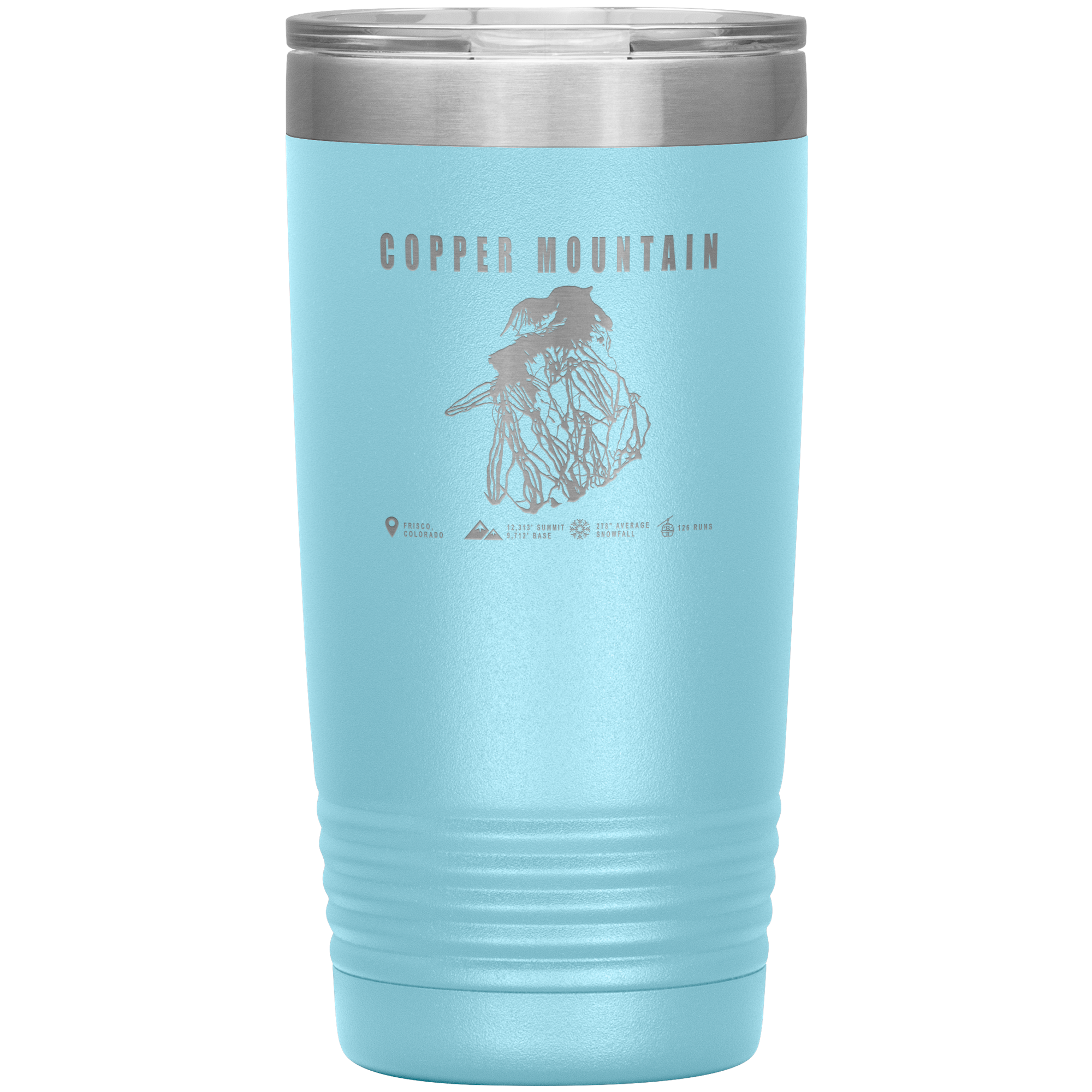 Copper Mountain Colorado Ski Trail Map 20oz Tumbler - Powderaddicts