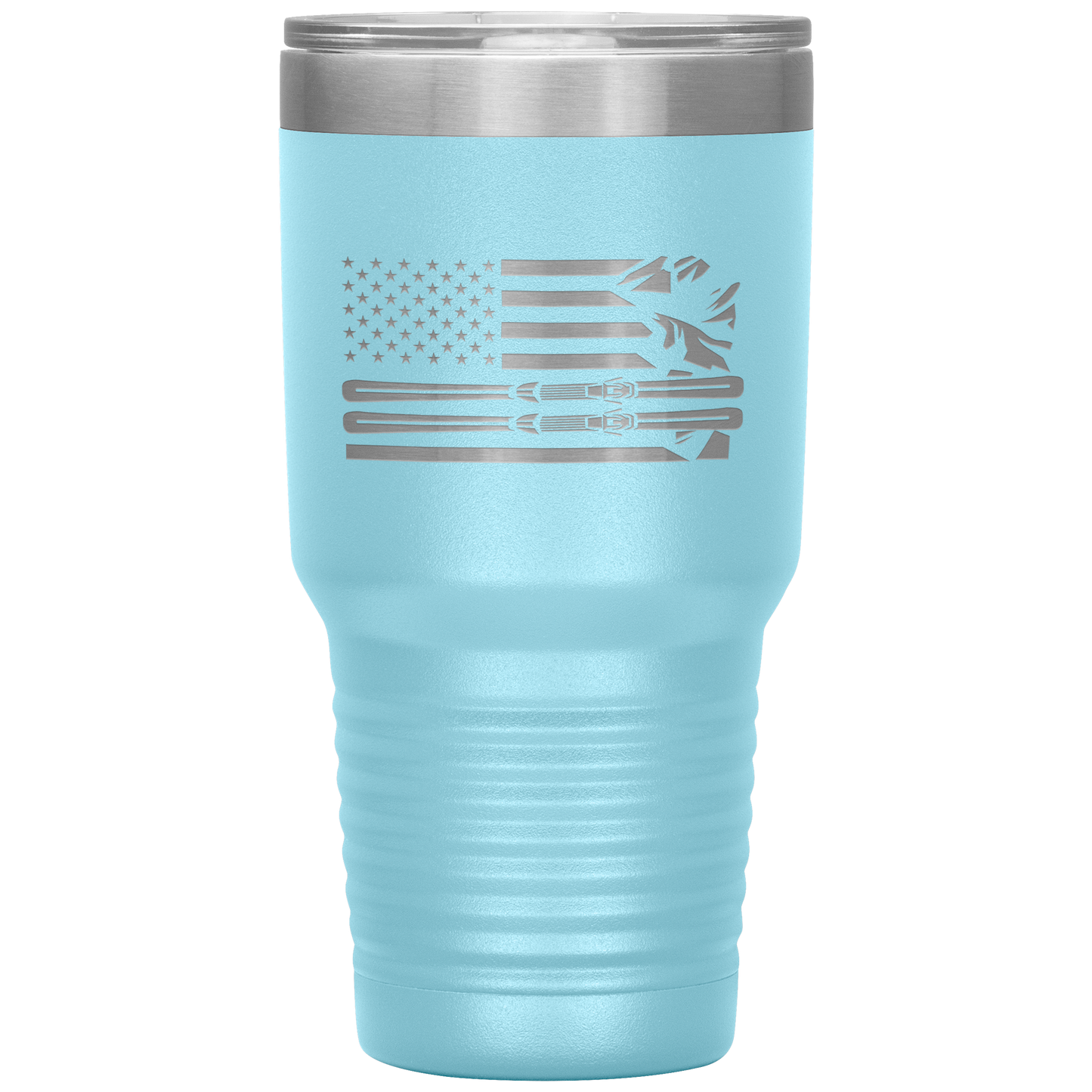 USA Ski Flag 30oz Tumbler - Powderaddicts