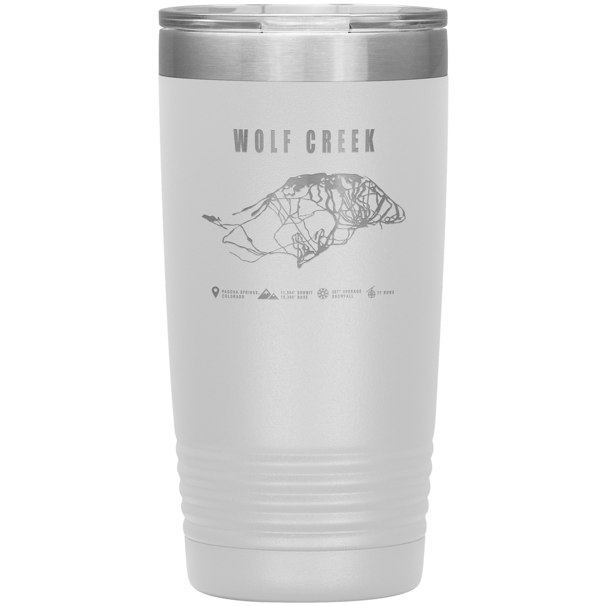 Wolf Creek Colorado Ski Trail Map 20oz Tumbler - Powderaddicts