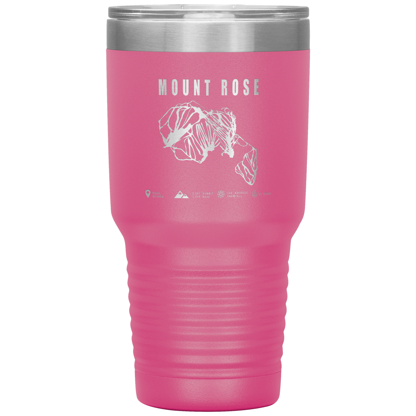 Mount Rose, Nevada Ski Trail Map 30oz Tumbler - Powderaddicts