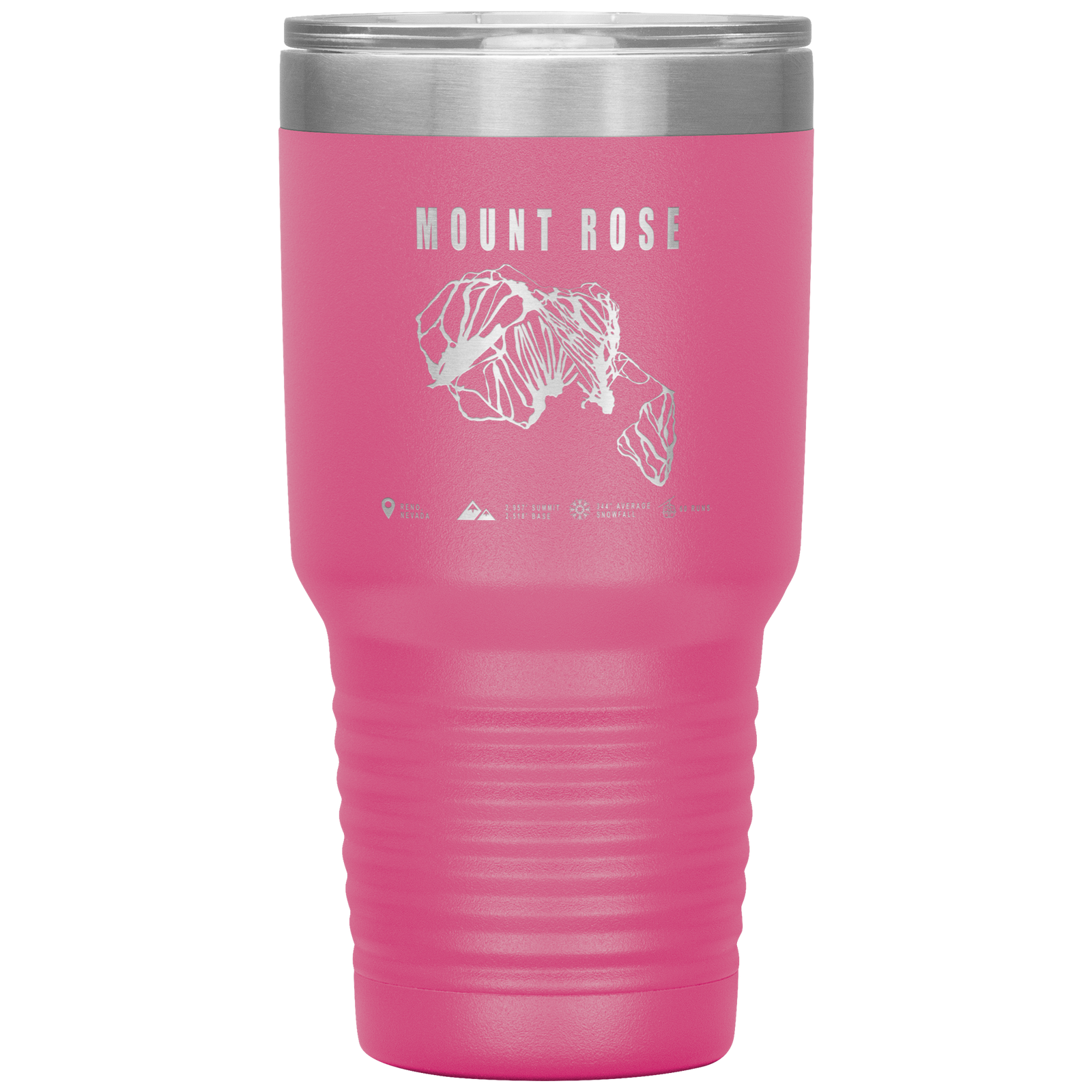 Mount Rose, Nevada Ski Trail Map 30oz Tumbler - Powderaddicts