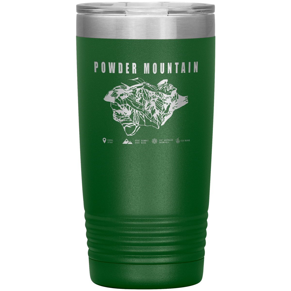 Powder Mountain,Utah Ski Trail Map 20oz Tumbler - Powderaddicts
