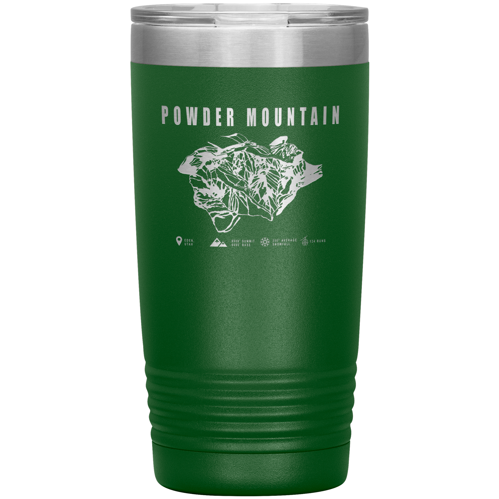 Powder Mountain,Utah Ski Trail Map 20oz Tumbler - Powderaddicts