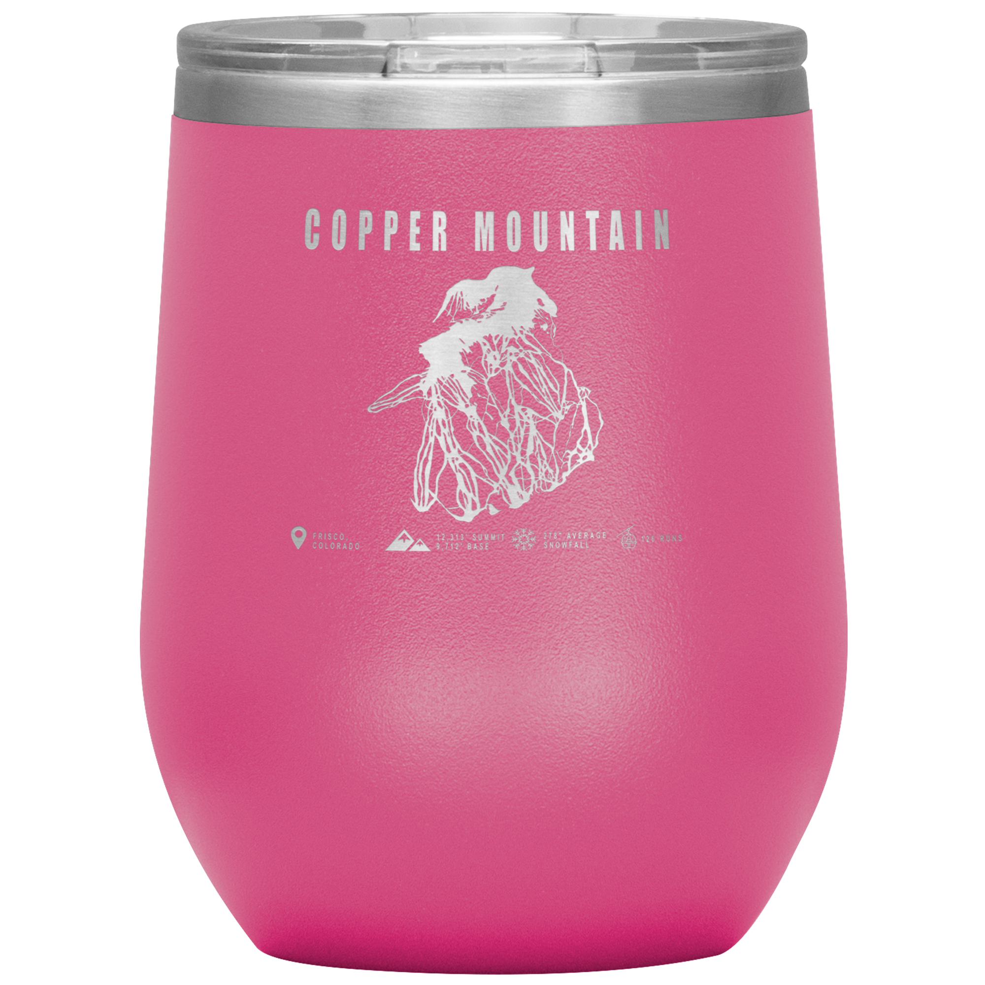 Copper Mountain Colorado Ski Trail Map Wine 12oz Tumbler - Powderaddicts