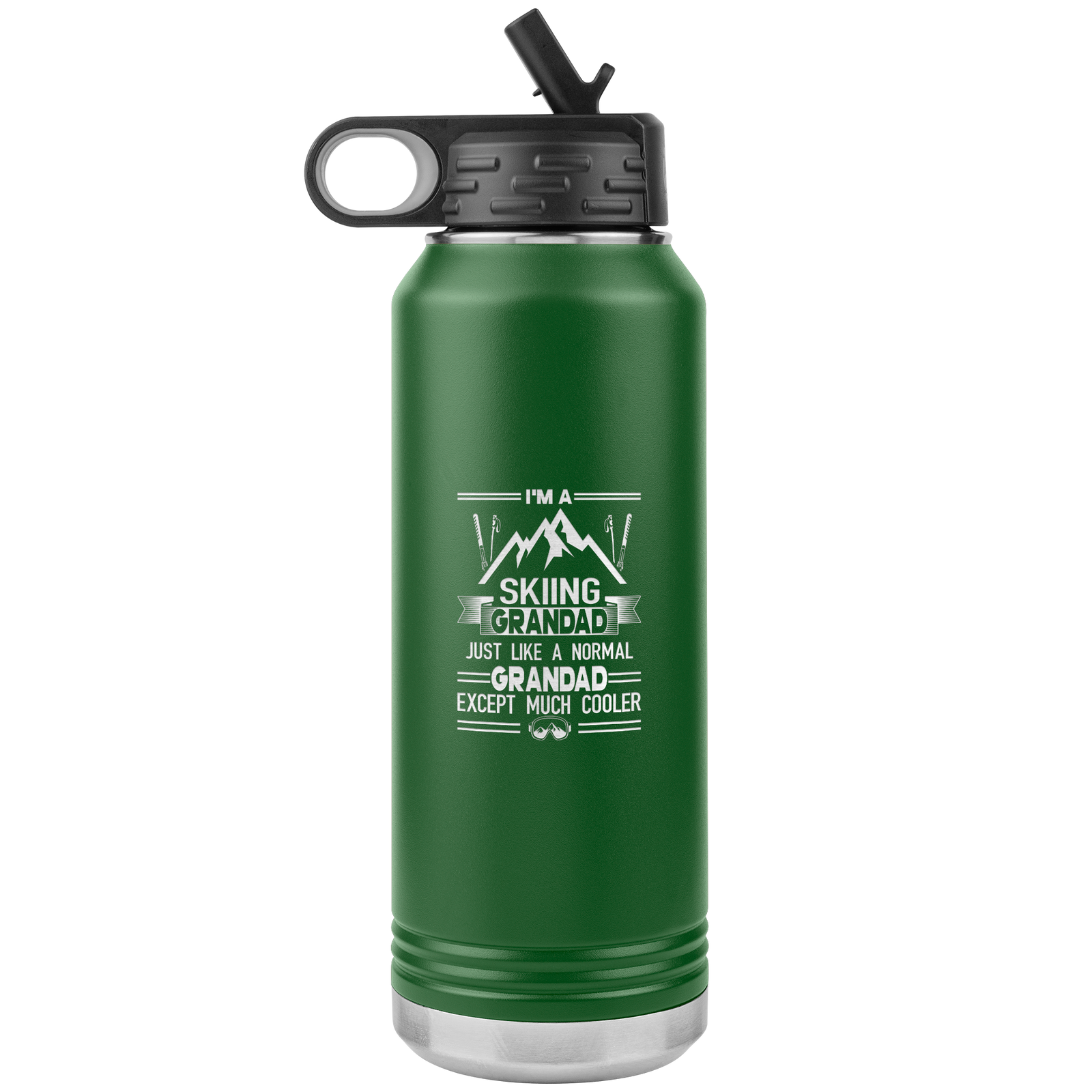 I'm A Skiing Grandad 32oz Water Bottle Tumbler - Powderaddicts