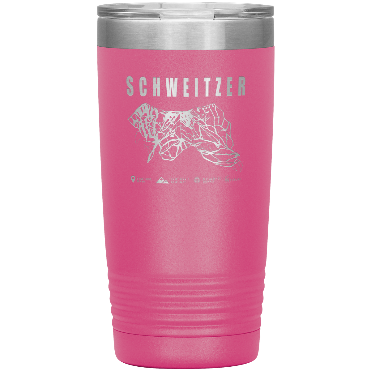 Schweitzer Idaho Ski Trail Map 20oz Tumbler - Powderaddicts