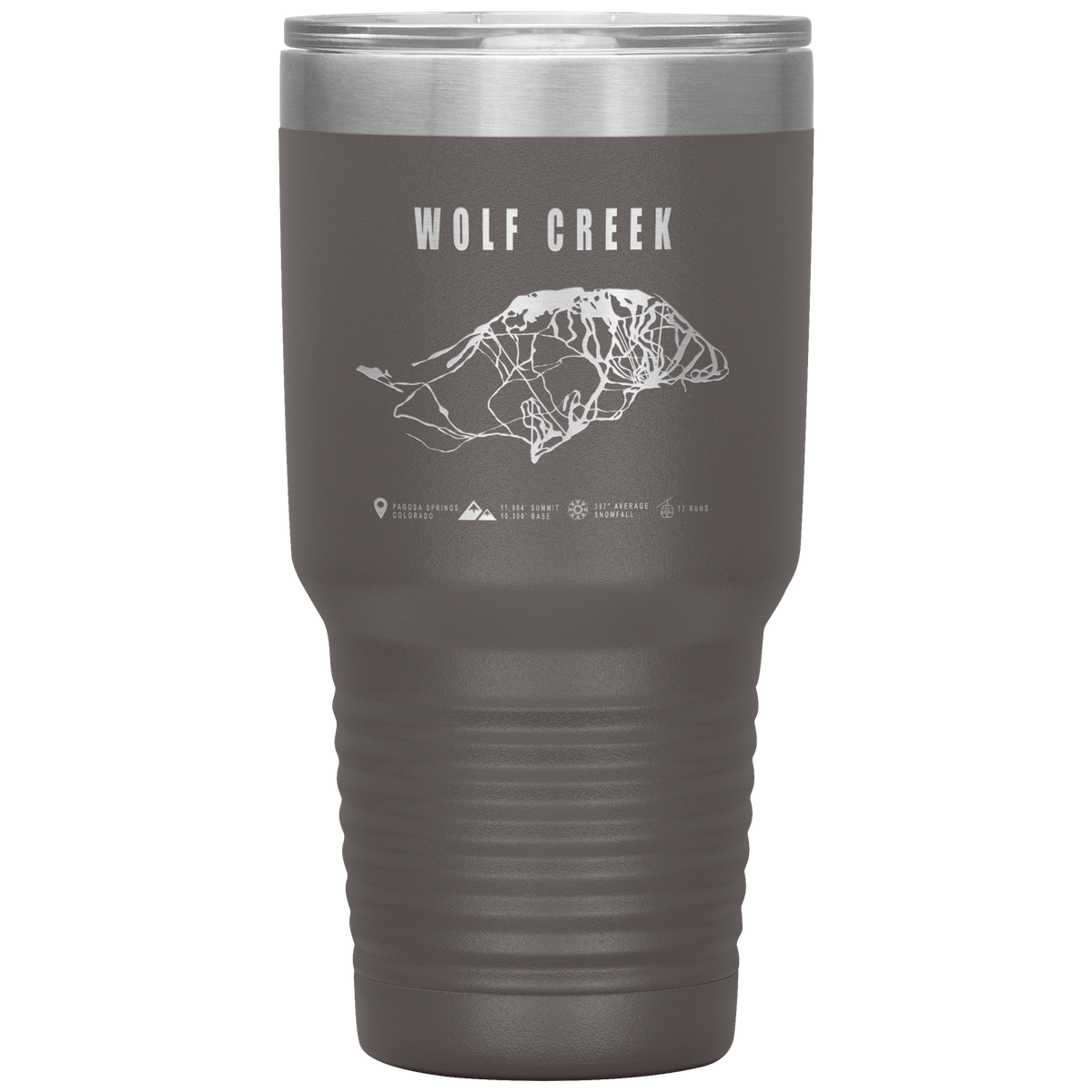 Wolf Creek Colorado Ski Trail Map 30oz Tumbler - Powderaddicts