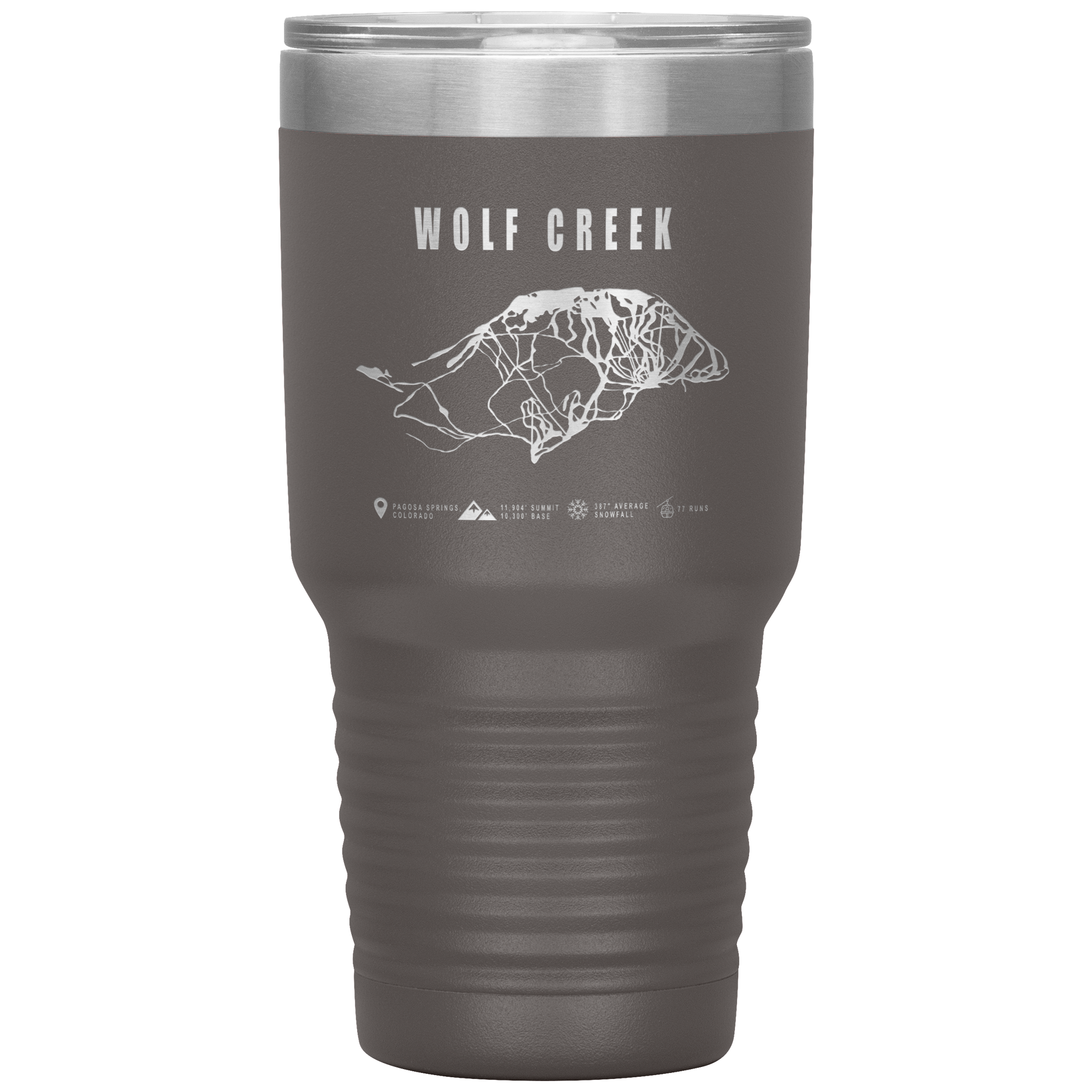 Wolf Creek Colorado Ski Trail Map 30oz Tumbler - Powderaddicts