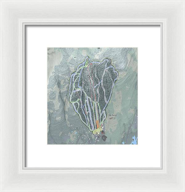 Magic Mountain Ski Trail Map - Framed Print - Powderaddicts
