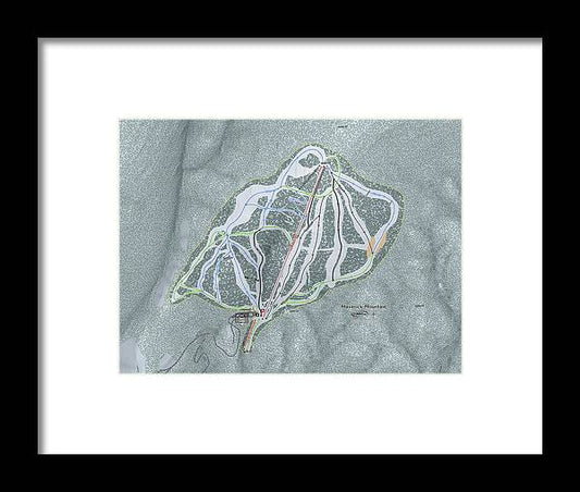 Maverick Ski Trail Map - Framed Print - Powderaddicts