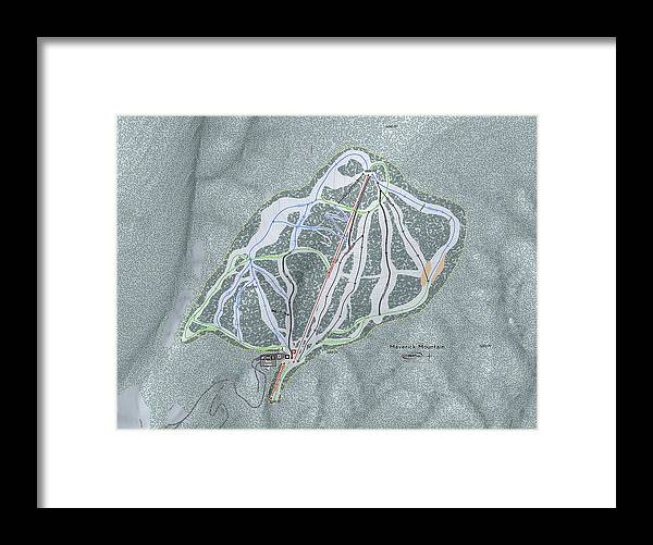Maverick Ski Trail Map - Framed Print - Powderaddicts