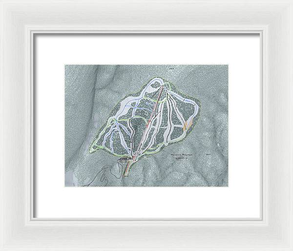 Maverick Ski Trail Map - Framed Print - Powderaddicts