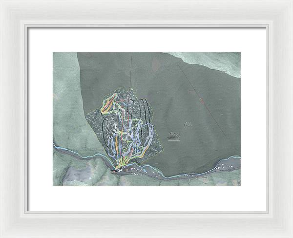 Sipapu Ski Trail Map - Framed Print - Powderaddicts
