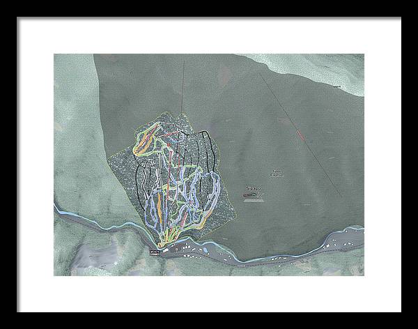 Sipapu Ski Trail Map - Framed Print - Powderaddicts