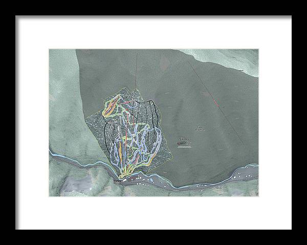 Sipapu Ski Trail Map - Framed Print - Powderaddicts