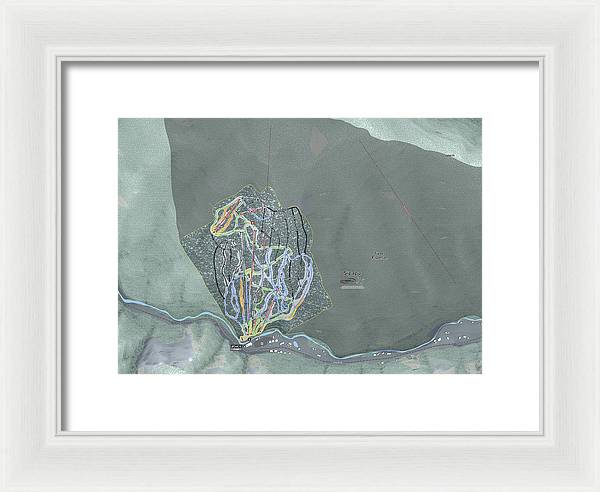 Sipapu Ski Trail Map - Framed Print - Powderaddicts