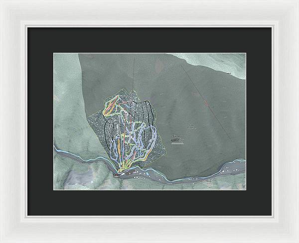 Sipapu Ski Trail Map - Framed Print - Powderaddicts