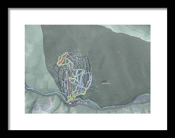 Sipapu Ski Trail Map - Framed Print - Powderaddicts