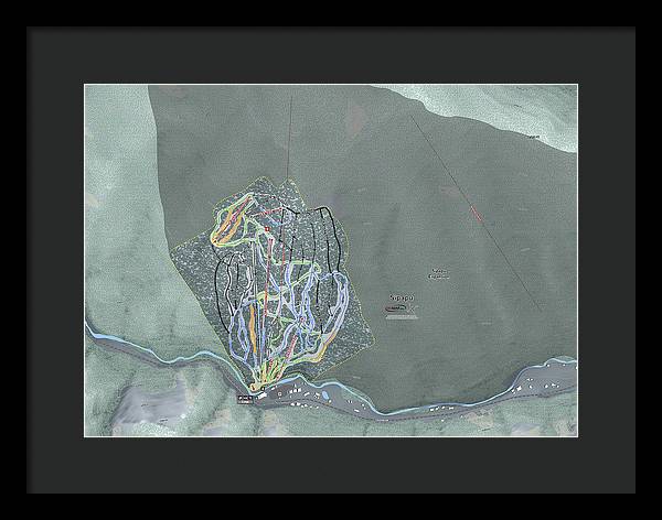 Sipapu Ski Trail Map - Framed Print - Powderaddicts
