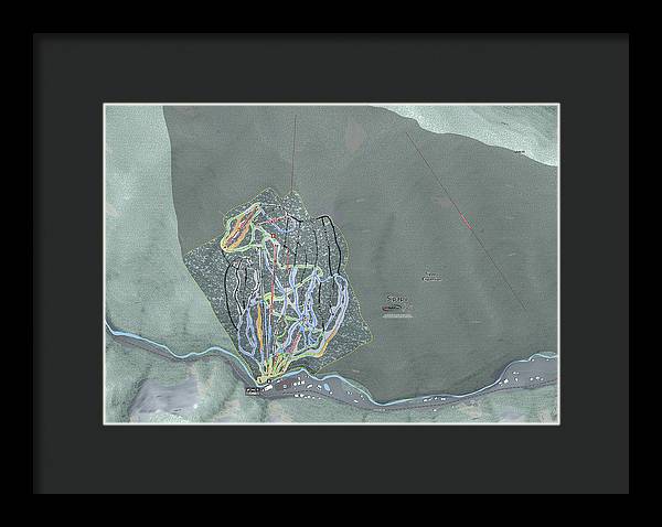 Sipapu Ski Trail Map - Framed Print - Powderaddicts