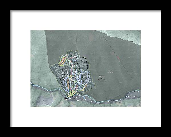 Sipapu Ski Trail Map - Framed Print - Powderaddicts