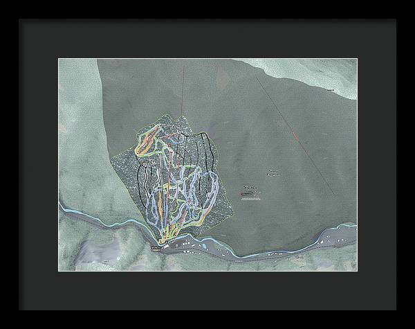 Sipapu Ski Trail Map - Framed Print - Powderaddicts