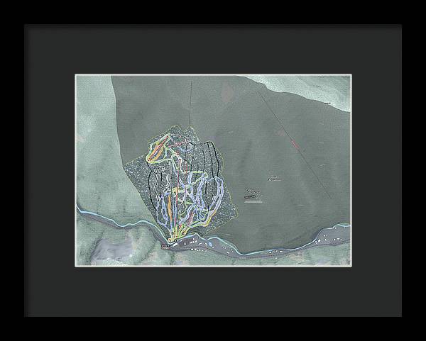 Sipapu Ski Trail Map - Framed Print - Powderaddicts