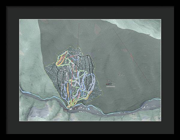 Sipapu Ski Trail Map - Framed Print - Powderaddicts