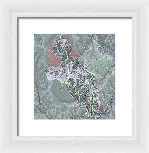 Vail Ski Resort Map - Framed Print - Powderaddicts