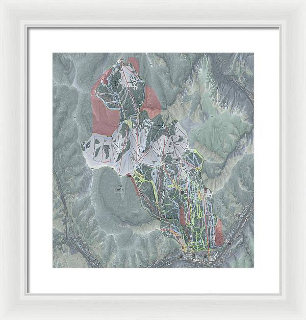 Vail Ski Resort Map - Framed Print - Powderaddicts